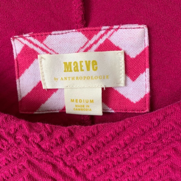 Maeve by Anthropologie magenta peplum top. Size M - Picture 3 of 6